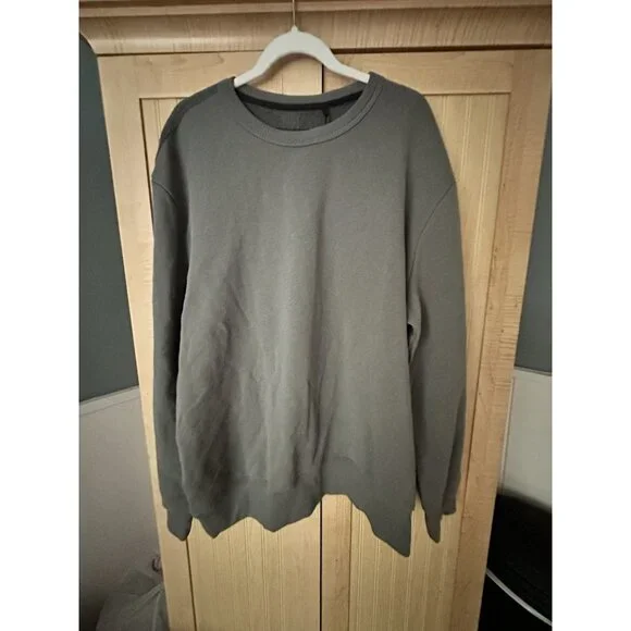 Rag & Bone Gray Raw Edge Sweatshirt Crew Pullover Men's Size XL $295 NWT - Picture 2 of 6